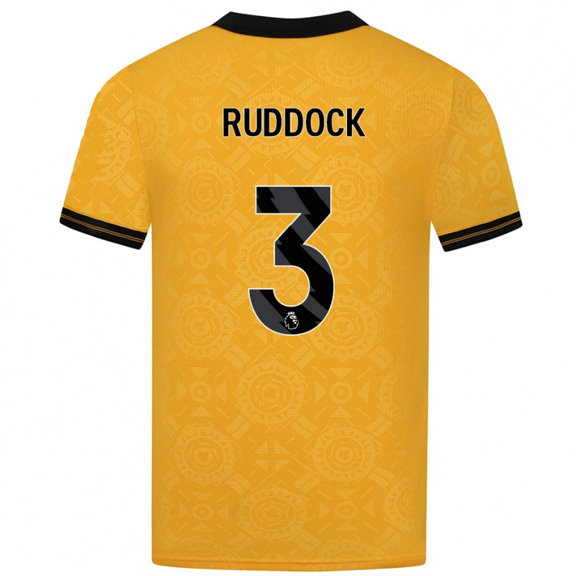 DanxenメンズMax Ruddock#3イエロー ブラックホームシャツ2025/26ジャージーユニフォーム