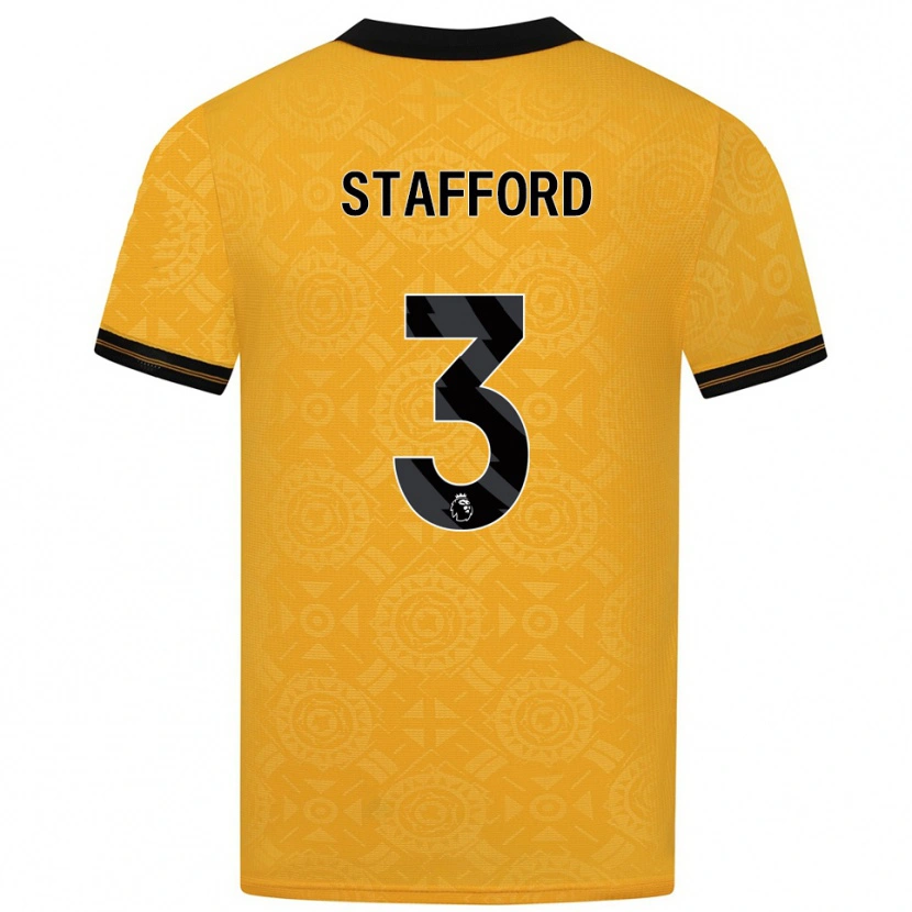 DanxenメンズOllie Stafford#3イエロー ブラックホームシャツ2025/26ジャージーユニフォーム
