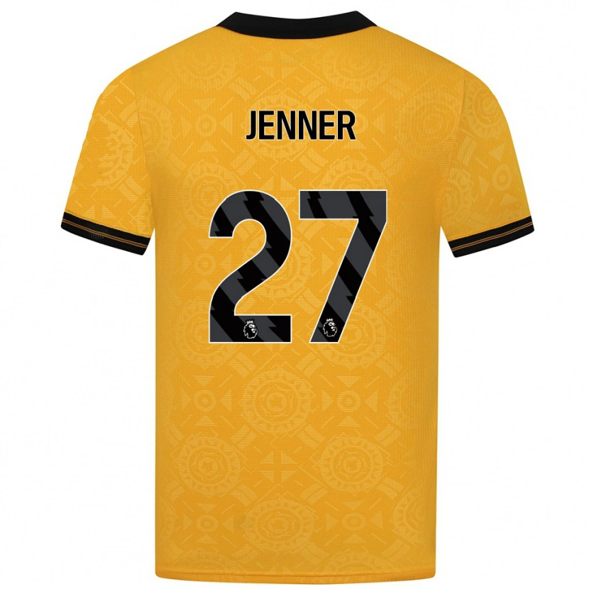 Danxenメンズアビ・ルイーズ・ジェナー#27イエロー ブラックホームシャツ2025/26ジャージーユニフォーム