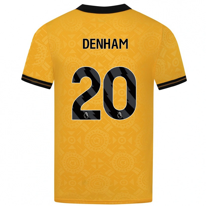 DanxenメンズAnia Denham#20イエロー ブラックホームシャツ2025/26ジャージーユニフォーム
