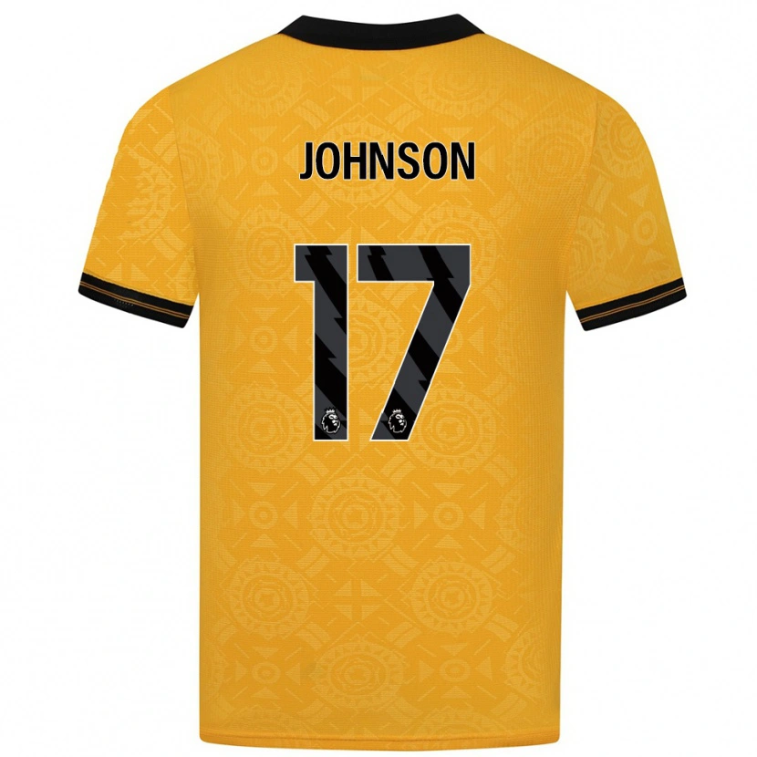 DanxenメンズKatie Johnson#17イエロー ブラックホームシャツ2025/26ジャージーユニフォーム