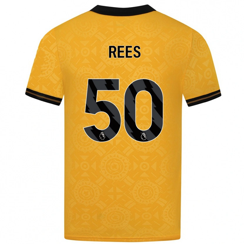 DanxenメンズMason Rees#50イエロー ブラックホームシャツ2025/26ジャージーユニフォーム
