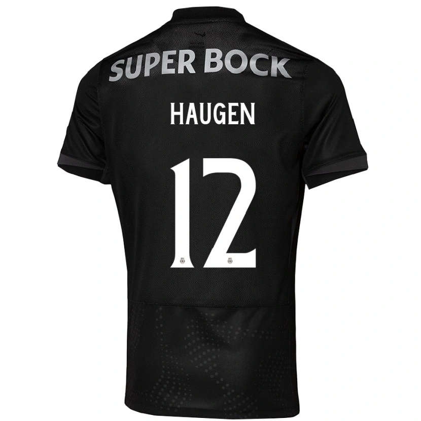 DanxenメンズMadison Haugen#12ブラック ホワイトアウェイシャツ2025/26ジャージーユニフォーム