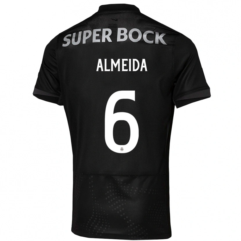 DanxenメンズMartim Almeida#6ブラック ホワイトアウェイシャツ2025/26ジャージーユニフォーム