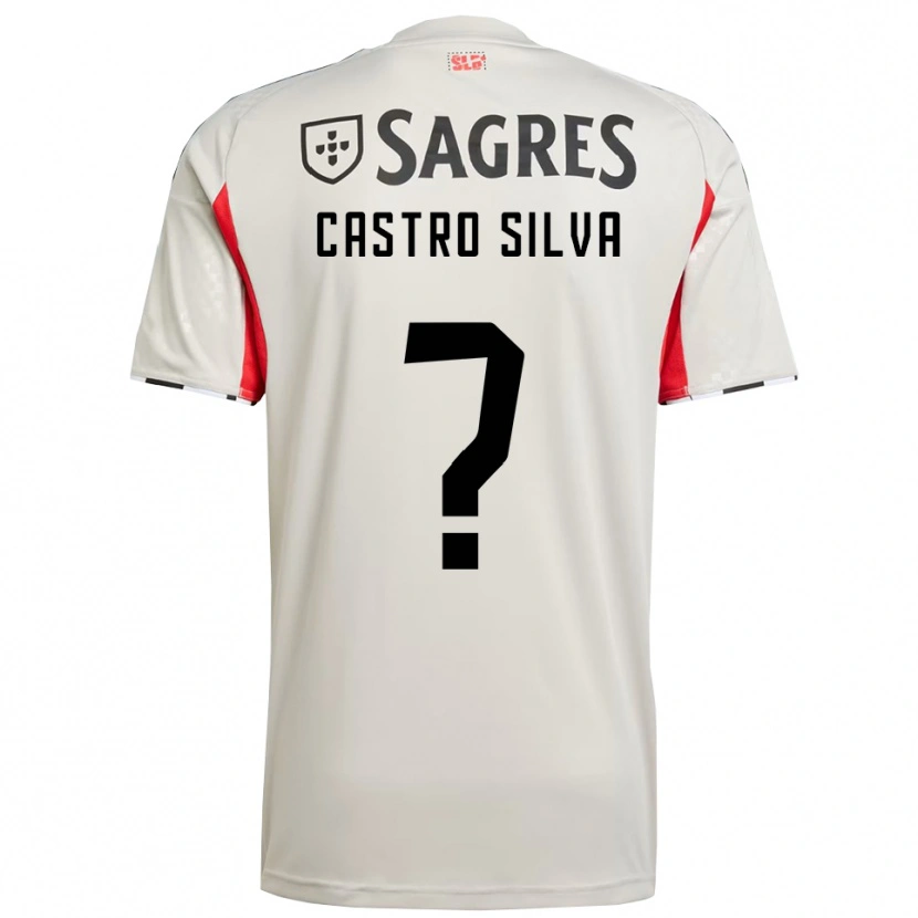 DanxenメンズGuilherme Castro Silva#0オフホワイト レッドアウェイシャツ2025/26ジャージーユニフォーム