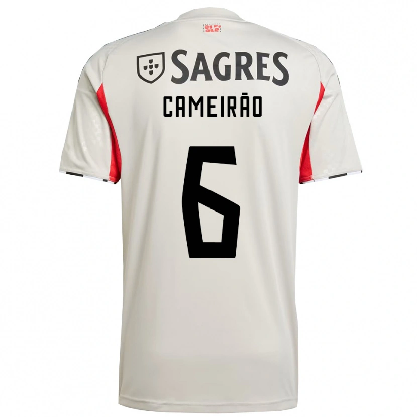 DanxenメンズBeatriz Cameirão#6オフホワイト レッドアウェイシャツ2025/26ジャージーユニフォーム