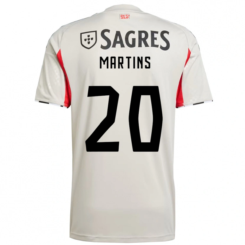 DanxenメンズLara Martins#20オフホワイト レッドアウェイシャツ2025/26ジャージーユニフォーム
