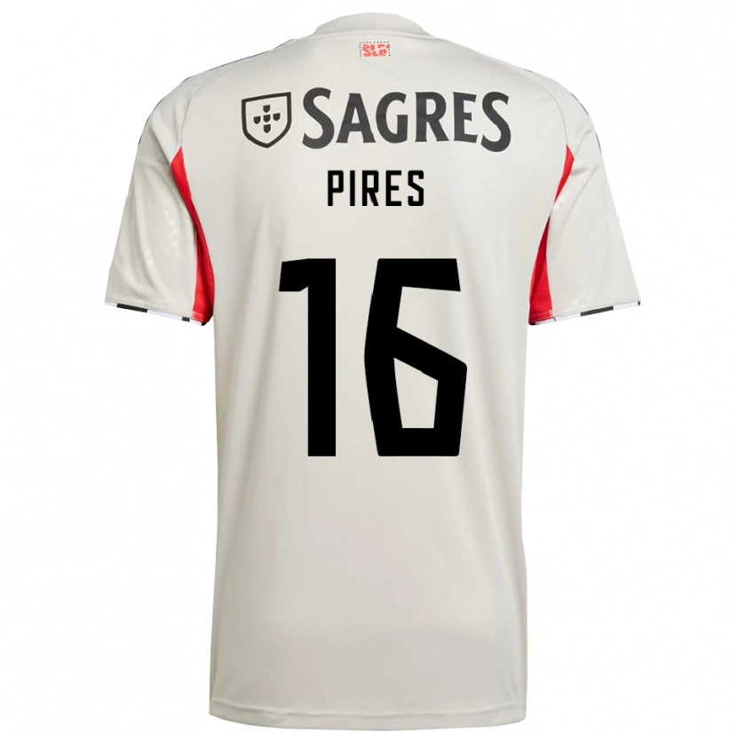 DanxenメンズRodrigo Pires#16オフホワイト レッドアウェイシャツ2025/26ジャージーユニフォーム