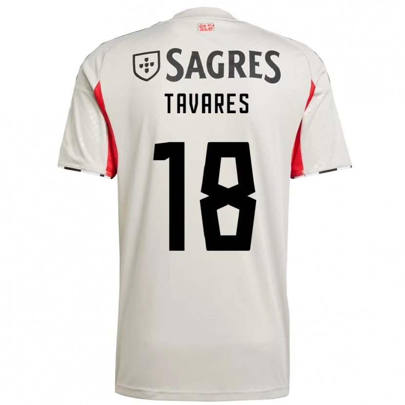 DanxenメンズLeonardo Tavares#18オフホワイト レッドアウェイシャツ2025/26ジャージーユニフォーム