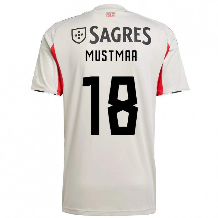 DanxenメンズKarel Mustmaa#18オフホワイト レッドアウェイシャツ2025/26ジャージーユニフォーム