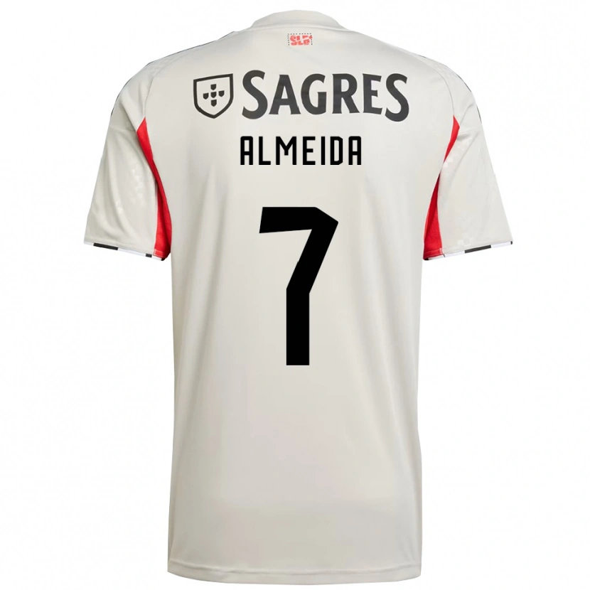 DanxenメンズTomas Almeida#7オフホワイト レッドアウェイシャツ2025/26ジャージーユニフォーム
