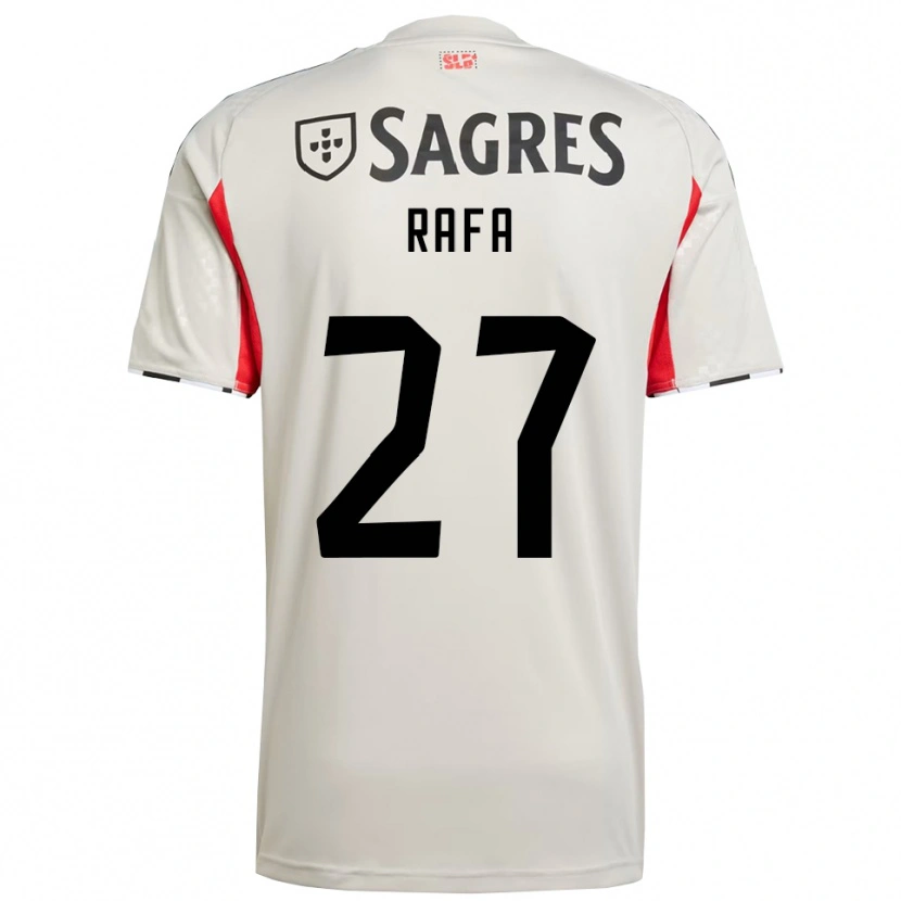 Danxenメンズラファ・シウバ#27オフホワイト レッドアウェイシャツ2025/26ジャージーユニフォーム