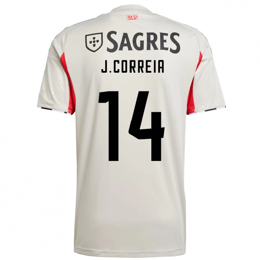 DanxenメンズJuvenal Correia#14オフホワイト レッドアウェイシャツ2025/26ジャージーユニフォーム