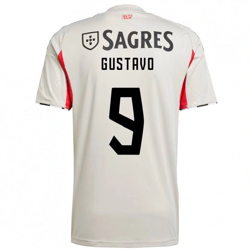 DanxenメンズGustavo Ferreira#9オフホワイト レッドアウェイシャツ2025/26ジャージーユニフォーム