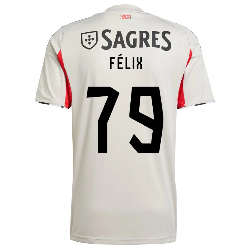 Danxenメンズウーゴ・フェリックス#79オフホワイト レッドアウェイシャツ2025/26ジャージーユニフォーム
