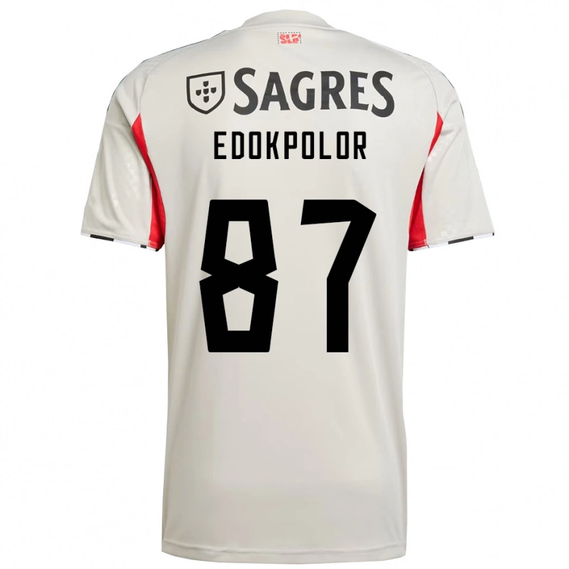 DanxenメンズPeter Edokpolor#87オフホワイト レッドアウェイシャツ2025/26ジャージーユニフォーム
