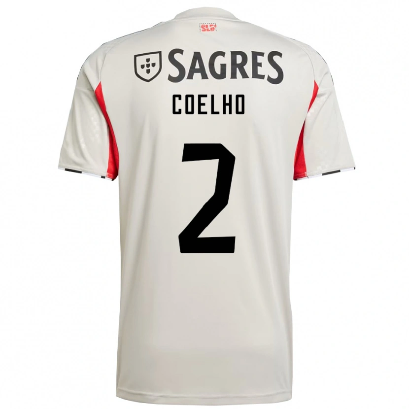 DanxenメンズDiogo Coelho#2オフホワイト レッドアウェイシャツ2025/26ジャージーユニフォーム