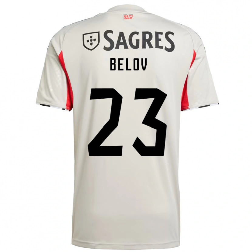 DanxenメンズSevastian Belov#23オフホワイト レッドアウェイシャツ2025/26ジャージーユニフォーム