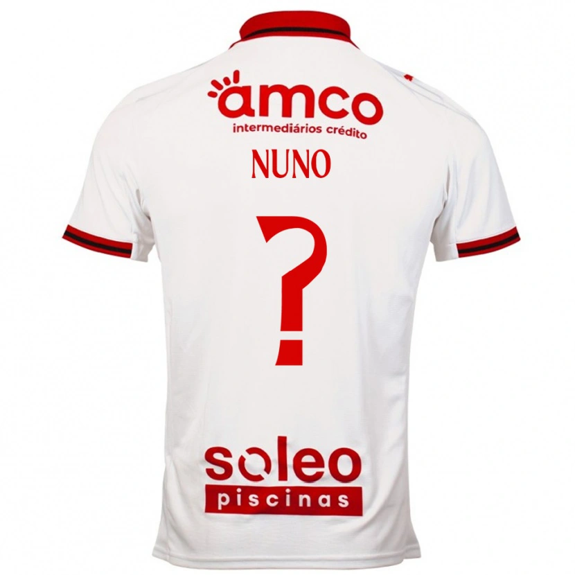 DanxenメンズNuno Teixeira#0ホワイト レッドアウェイシャツ2025/26ジャージーユニフォーム