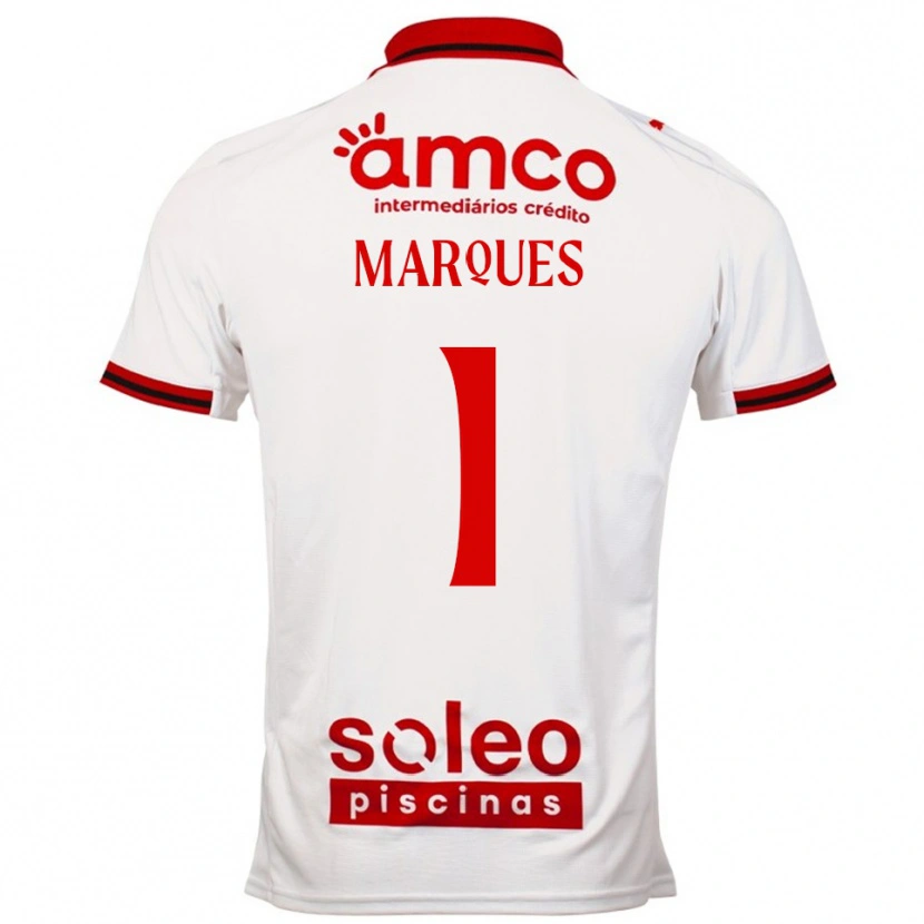 DanxenメンズAndré Marques#1ホワイト レッドアウェイシャツ2025/26ジャージーユニフォーム