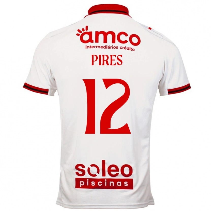 DanxenメンズHugo Pires#12ホワイト レッドアウェイシャツ2025/26ジャージーユニフォーム