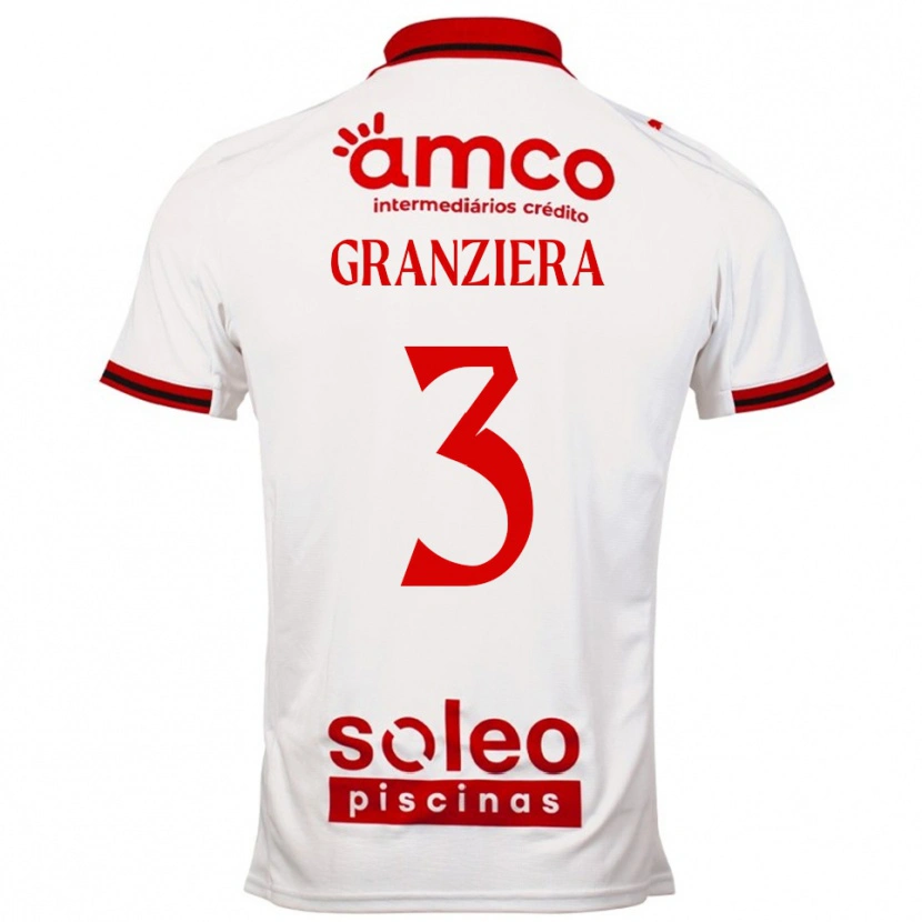 DanxenメンズEmanuele Granziera#3ホワイト レッドアウェイシャツ2025/26ジャージーユニフォーム