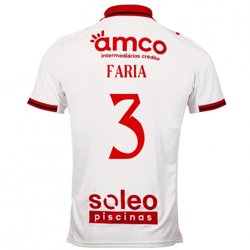DanxenメンズHélder Faria#3ホワイト レッドアウェイシャツ2025/26ジャージーユニフォーム