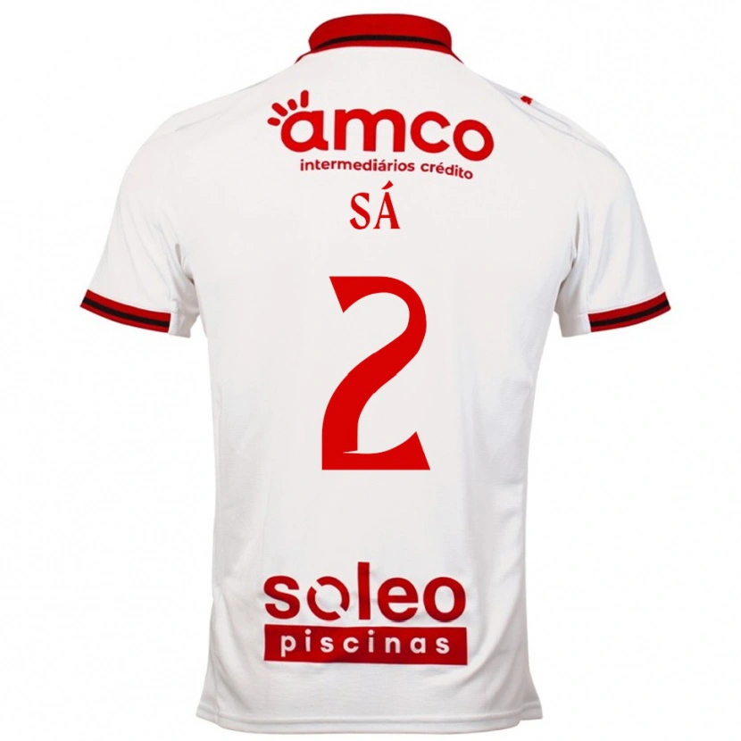 DanxenメンズHenrique Sá#2ホワイト レッドアウェイシャツ2025/26ジャージーユニフォーム