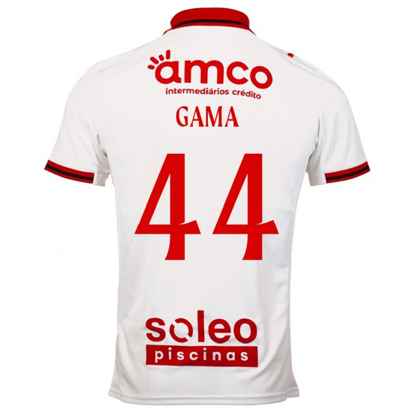 DanxenメンズDinis Gama#44ホワイト レッドアウェイシャツ2025/26ジャージーユニフォーム