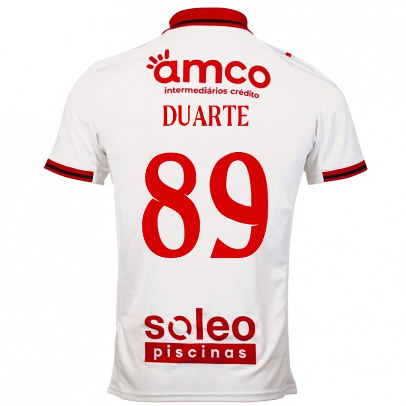 DanxenメンズAfonso Duarte#89ホワイト レッドアウェイシャツ2025/26ジャージーユニフォーム