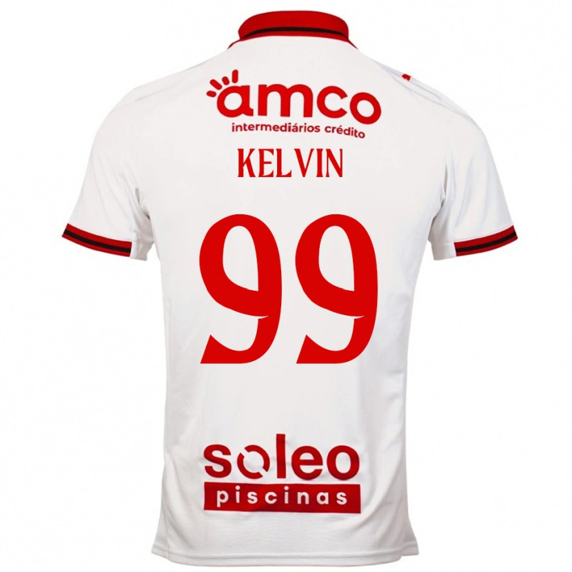 DanxenメンズKauan Kelvin#99ホワイト レッドアウェイシャツ2025/26ジャージーユニフォーム
