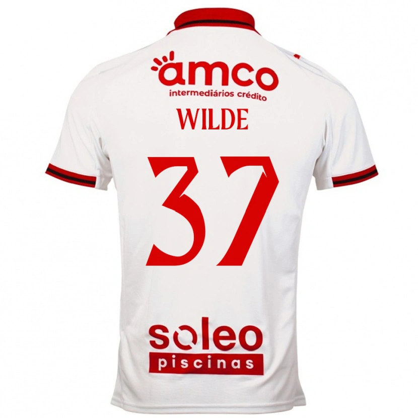 DanxenメンズManjou Wilde#37ホワイト レッドアウェイシャツ2025/26ジャージーユニフォーム