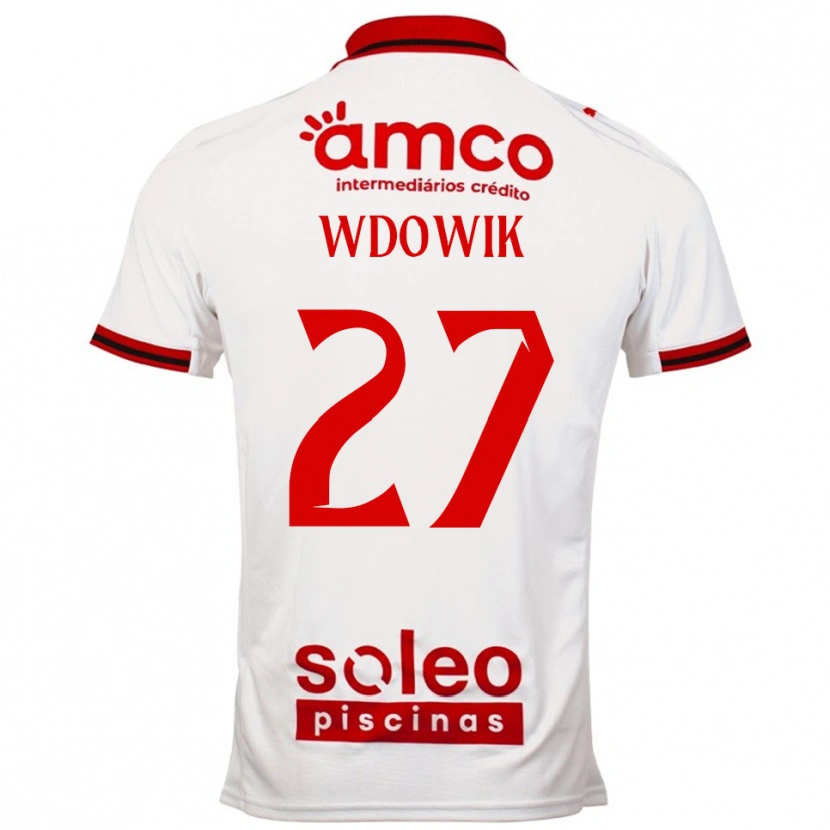 DanxenメンズBartlomiej Wdowik#27ホワイト レッドアウェイシャツ2025/26ジャージーユニフォーム