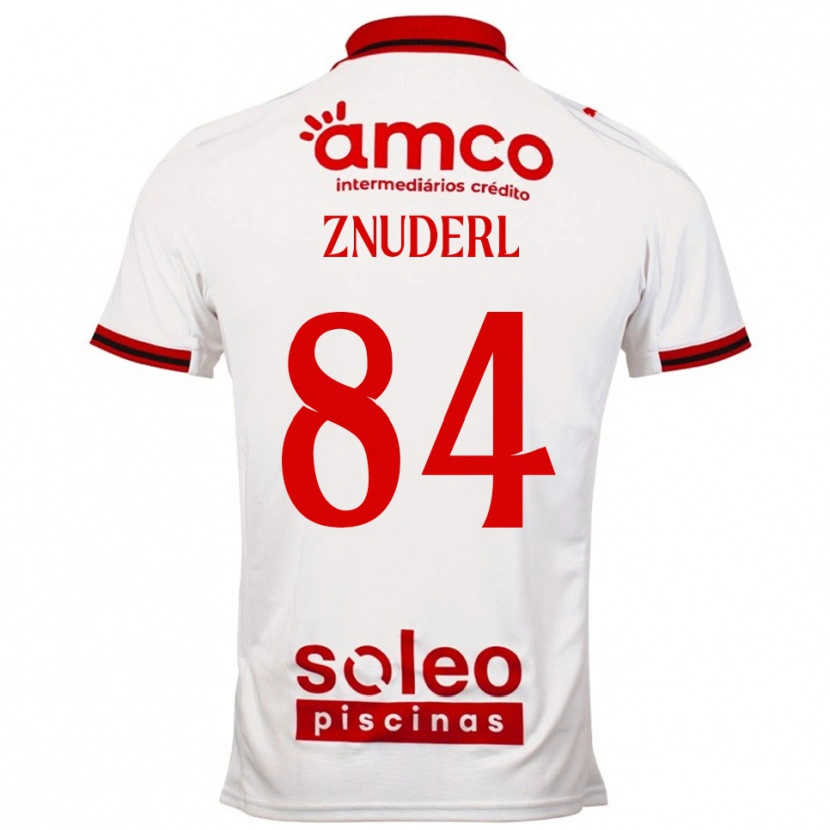 DanxenメンズTai Znuderl#84ホワイト レッドアウェイシャツ2025/26ジャージーユニフォーム