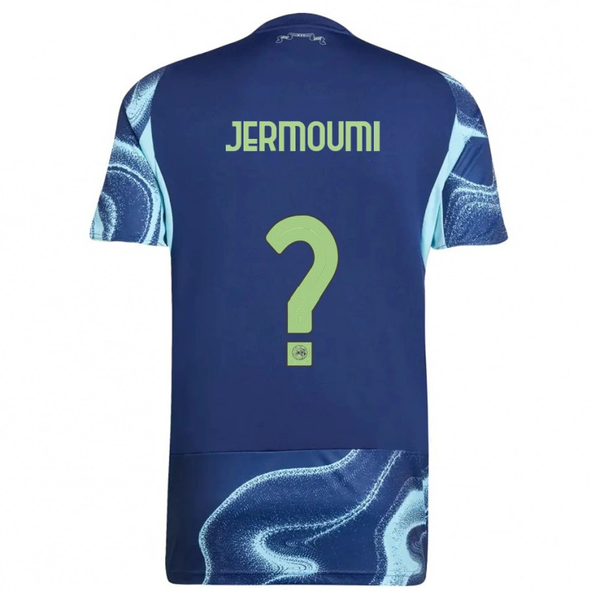 DanxenメンズDiyae Jermoumi#0ネイビー スカイブルーアウェイシャツ2025/26ジャージーユニフォーム