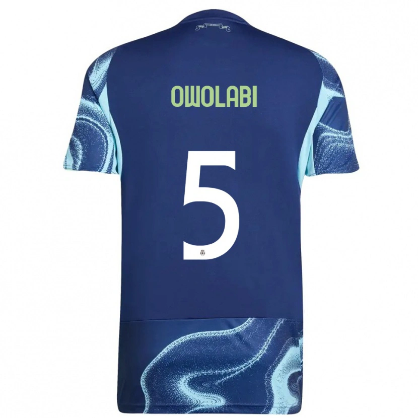 DanxenメンズEniola Owolabi#5ネイビー スカイブルーアウェイシャツ2025/26ジャージーユニフォーム