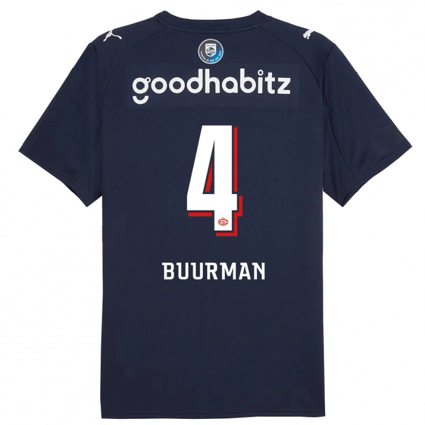 DanxenメンズVeerle Buurman#4ネイビー ホワイトアウェイシャツ2025/26ジャージーユニフォーム