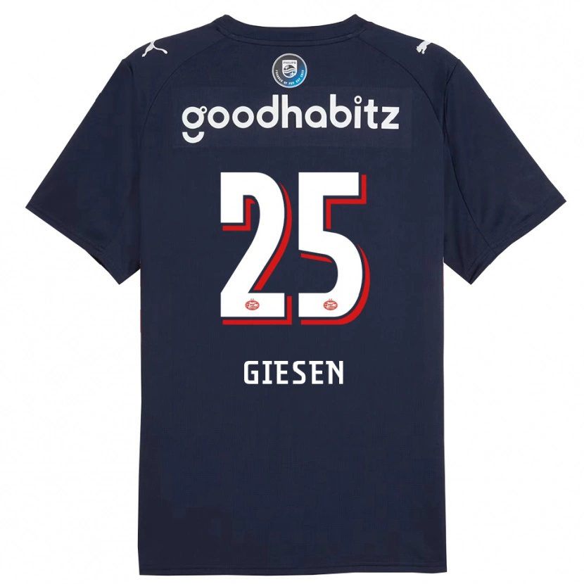 DanxenメンズSuzanne Giesen#25ネイビー ホワイトアウェイシャツ2025/26ジャージーユニフォーム