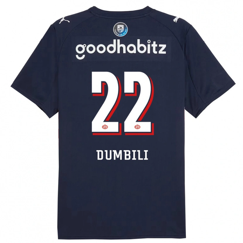 DanxenメンズSamuel Dumbili#22ネイビー ホワイトアウェイシャツ2025/26ジャージーユニフォーム