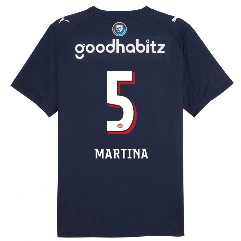 DanxenメンズJorvimar Martina#5ネイビー ホワイトアウェイシャツ2025/26ジャージーユニフォーム