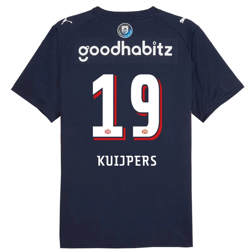 DanxenメンズJeslynn Kuijpers#19ネイビー ホワイトアウェイシャツ2025/26ジャージーユニフォーム