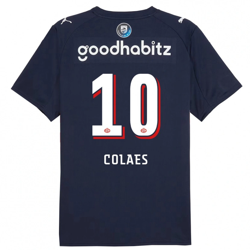 DanxenメンズJonas Colaes#10ネイビー ホワイトアウェイシャツ2025/26ジャージーユニフォーム