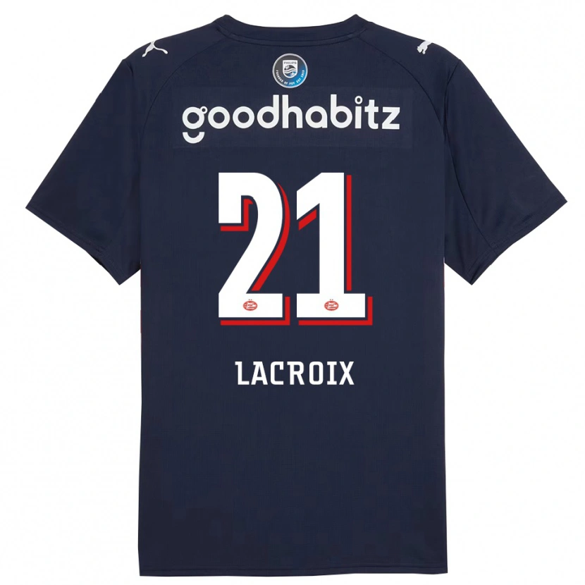 DanxenメンズRobine Lacroix#21ネイビー ホワイトアウェイシャツ2025/26ジャージーユニフォーム