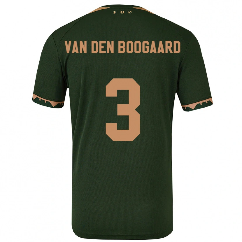 DanxenメンズBrian Van Den Boogaard#3グリーン ゴールドアウェイシャツ2025/26ジャージーユニフォーム