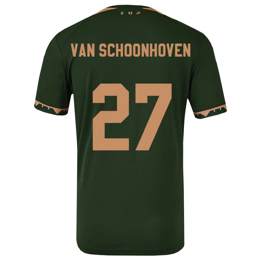 DanxenメンズNurija Van Schoonhoven#27グリーン ゴールドアウェイシャツ2025/26ジャージーユニフォーム
