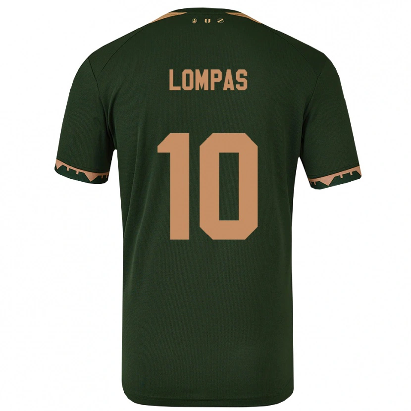 DanxenメンズMaximos Lompas#10グリーン ゴールドアウェイシャツ2025/26ジャージーユニフォーム