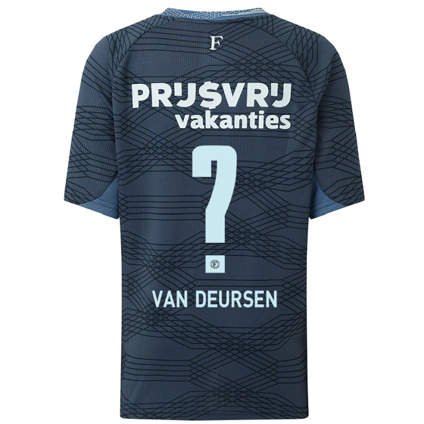 DanxenメンズEva Van Deursen#0ブラック グレーアウェイシャツ2025/26ジャージーユニフォーム