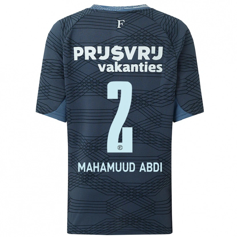 DanxenメンズNuuradiin Mahamuud Abdi#2ブラック グレーアウェイシャツ2025/26ジャージーユニフォーム