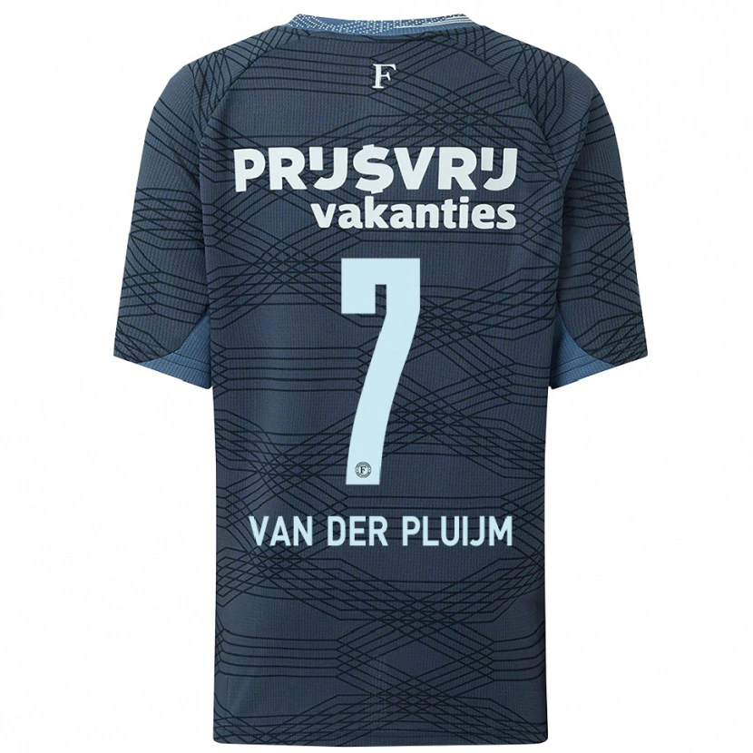 DanxenメンズMarvin Van Der Pluijm#7ブラック グレーアウェイシャツ2025/26ジャージーユニフォーム
