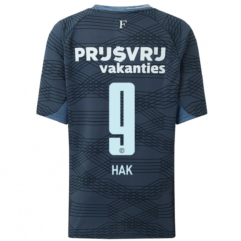 DanxenメンズXavi Hak#9ブラック グレーアウェイシャツ2025/26ジャージーユニフォーム